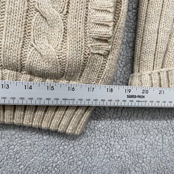 Windriver Cardigan Womens Medium Sherpa Lined Super Chunky Cable Knit Vintage - Picture 4 of 8